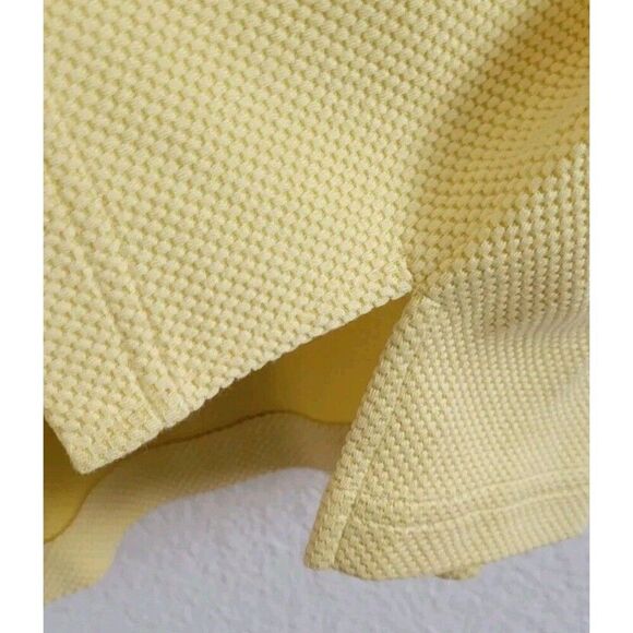 BANANA REPUBLIC Silk Blend Polo Golf Shirt Men’s Casual Large L Yellow Crepe - Picture 4 of 7